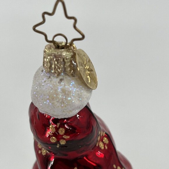 Christopher Radko HATS OFF Santa 2 pc Christmas Ornament Mouth Blown Hand Paint - Picture 8 of 13